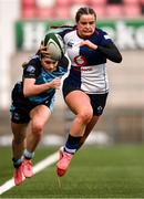 4 January 2025; Katie Corrigan of Wolfhounds during the Celtic Challenge match between Wolfhounds and Glasgow Warriors at Kingspan Stadium in Belfast. Photo by Ramsey Cardy/Sportsfile