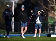 7 January 2025; Craig Casey, right, during Munster Rugby squad training at the University of Limerick in Limerick. Photo by David Fitzgerald/Sportsfile