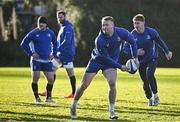 7 January 2025; Ciarán Frawley, centre, during a Leinster Rugby squad training session at UCD in Dublin. Photo by Sam Barnes/Sportsfile