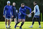 7 January 2025; Tadhg Furlong, centre, during a Leinster Rugby squad training session at UCD in Dublin. Photo by Sam Barnes/Sportsfile