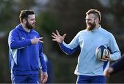 7 January 2025; James Ryan, left, and RG Snyman during a Leinster Rugby squad training session at UCD in Dublin. Photo by Sam Barnes/Sportsfile