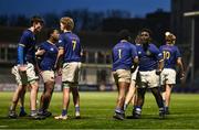 7 January 2025; Wilson's Hospital players celebrate after their victory in the Bank of Ireland Leinster Rugby Boys Schools Vinnie Murray Cup 1st Round match between St Columba’s College and Wilson’s Hospital School at Energia Park in Dublin. Photo by Ben McShane/Sportsfile