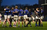 7 January 2025; Wilson's Hospital players celebrate after their victory in the Bank of Ireland Leinster Rugby Boys Schools Vinnie Murray Cup 1st Round match between St Columba’s College and Wilson’s Hospital School at Energia Park in Dublin. Photo by Ben McShane/Sportsfile