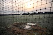 8 January 2025; A view of the pitch conditions after the postponement of the Electric Ireland Higher Education GAA Sigerson Cup Round 1 match between St Mary's University College and Queens University at Michael Davitts GAC in Belfast. Photo by Ben McShane/Sportsfile