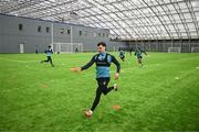 10 January 2025; Simon Power during a St Patrick's Athletic pre-season training session at the National Indoor Arena on the Sport Ireland Campus in Dublin. Photo by Stephen McCarthy/Sportsfile