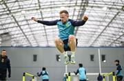 10 January 2025; Sean Hoare during a St Patrick's Athletic pre-season training session at the National Indoor Arena on the Sport Ireland Campus in Dublin. Photo by Stephen McCarthy/Sportsfile