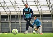 10 January 2025; Jake Mulraney during a St Patrick's Athletic pre-season training session at the National Indoor Arena on the Sport Ireland Campus in Dublin. Photo by Stephen McCarthy/Sportsfile