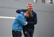 10 January 2025; Manager Stephen Kenny and Chris Forrester during a St Patrick's Athletic pre-season training session at the National Indoor Arena on the Sport Ireland Campus in Dublin. Photo by Stephen McCarthy/Sportsfile