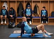 10 January 2025; Tom Grivosti and team-mates before a St Patrick's Athletic pre-season training session at the National Indoor Arena on the Sport Ireland Campus in Dublin. Photo by Stephen McCarthy/Sportsfile