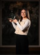 10 January 2025; Eva Noone from Galway club Kilkerrin-Clonberne is pictured with The Croke Park Hotel/LGFA Player of the Month award for December 2024, at The Croke Park Hotel on Jones Road, Dublin. Eva produced an AIB Player of the Match performance, including a scoring haul of 0-3, as Kilkerrin-Clonberne won a fourth successive AIB All-Ireland Senior club title at Croke Park on Saturday December 14. Photo by Seb Daly/Sportsfile