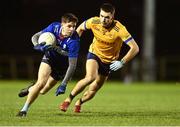 10 January 2025; Darragh O'Connor of MTU Kerry in action against Ciarán Caulfield of DCU Dóchas Éireann during the Electric Ireland Higher Education GAA Sigerson Cup Round 1 match between DCU Dóchas Éireann and MTU Kerry at DCU Sportsgrounds in Dublin. Photo by Piaras Ó Mídheach/Sportsfile