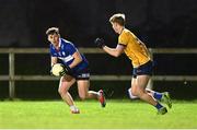 10 January 2025; Corey Murphy of MTU Kerry in action against Eoghan O'Connor Flanagan of DCU Dóchas Éireann during the Electric Ireland Higher Education GAA Sigerson Cup Round 1 match between DCU Dóchas Éireann and MTU Kerry at DCU Sportsgrounds in Dublin. Photo by Piaras Ó Mídheach/Sportsfile