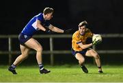 10 January 2025; Tom Prior of DCU Dóchas Éireann in action against Armin Heinrich of MTU Kerry during the Electric Ireland Higher Education GAA Sigerson Cup Round 1 match between DCU Dóchas Éireann and MTU Kerry at DCU Sportsgrounds in Dublin. Photo by Piaras Ó Mídheach/Sportsfile