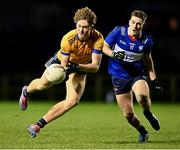 10 January 2025; Ethan Dunne of DCU Dóchas Éireann in action against Donagh O'Sullivan of MTU Kerry during the Electric Ireland Higher Education GAA Sigerson Cup Round 1 match between DCU Dóchas Éireann and MTU Kerry at DCU Sportsgrounds in Dublin. Photo by Piaras Ó Mídheach/Sportsfile