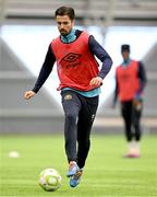 10 January 2025; Zach Elbouzedi during a St Patrick's Athletic pre-season training session at the National Indoor Arena on the Sport Ireland Campus in Dublin. Photo by Stephen McCarthy/Sportsfile