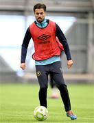 10 January 2025; Zach Elbouzedi during a St Patrick's Athletic pre-season training session at the National Indoor Arena on the Sport Ireland Campus in Dublin. Photo by Stephen McCarthy/Sportsfile