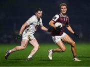 4 January 2025; Sam O'Neill of Galway in action against James McGrath of Kildare during the Intercounty Football Challenge match between Kildare and Galway at Cedral St Conleth's Park in Newbridge, Kildare. Photo by Piaras Ó Mídheach/Sportsfile Photo by Piaras Ó Mídheach/Sportsfile