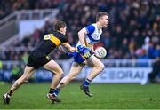 11 January 2025; Ben McDonnell of Errigal Ciarán in action against Gavin White of Dr Crokes during the AIB GAA Football All-Ireland Senior Club Championship semi-final match between Dr Crokes and Errigal Ciarán at Cedral St Conleth's Park in Newbridge, Kildare. Photo by Piaras Ó Mídheach/Sportsfile