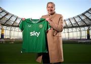 15 January 2025; Carla Ward is announced as the new Republic of Ireland women's head coach at the Aviva Stadium in Dublin. Photo by Stephen McCarthy/Sportsfile