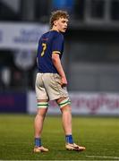 7 January 2025; Lovhlann O'Reilly of Wilson's Hospital during the Bank of Ireland Leinster Rugby Boys Schools Vinnie Murray Cup 1st Round match between St Columba’s College and Wilson’s Hospital School at Energia Park in Dublin. Photo by Ben McShane/Sportsfile