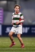 7 January 2025; Vito Wiesner of St Columba’s College during the Bank of Ireland Leinster Rugby Boys Schools Vinnie Murray Cup 1st Round match between St Columba’s College and Wilson’s Hospital School at Energia Park in Dublin. Photo by Ben McShane/Sportsfile