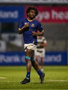 7 January 2025; Leke Mogaji of Wilson's Hospital during the Bank of Ireland Leinster Rugby Boys Schools Vinnie Murray Cup 1st Round match between St Columba’s College and Wilson’s Hospital School at Energia Park in Dublin. Photo by Ben McShane/Sportsfile