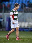 7 January 2025; Vito Wiesner of St Columba’s College during the Bank of Ireland Leinster Rugby Boys Schools Vinnie Murray Cup 1st Round match between St Columba’s College and Wilson’s Hospital School at Energia Park in Dublin. Photo by Ben McShane/Sportsfile