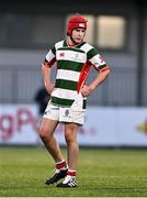 7 January 2025; Zack Kelly of St Columba’s College during the Bank of Ireland Leinster Rugby Boys Schools Vinnie Murray Cup 1st Round match between St Columba’s College and Wilson’s Hospital School at Energia Park in Dublin. Photo by Ben McShane/Sportsfile