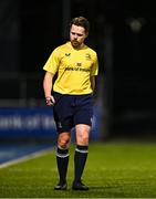 7 January 2025; Referee Ruaidhri O'Hanlon during the Bank of Ireland Leinster Rugby Boys Schools Vinnie Murray Cup 1st Round match between St Columba’s College and Wilson’s Hospital School at Energia Park in Dublin. Photo by Ben McShane/Sportsfile