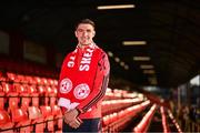 17 January 2025; Sean Boyd poses for a portrait during a Shelbourne media event at Tolka Park in Dublin. Photo by Piaras Ó Mídheach/Sportsfile