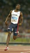22 August 2004; Justin Gatlin of the USA during his semi-final of the Men's 100m. Olympic Stadium. Games of the XXVIII Olympiad, Athens Summer Olympics Games 2004, Athens, Greece. Picture credit; Brendan Moran / SPORTSFILE
