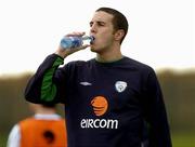 2 September 2004; John O'Shea, Republic of Ireland, pictured during squad training. Malahide FC, Malahide, Co. Dublin. Picture credit; Matt Browne / SPORTSFILE