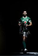 21 January 2025; Ireland captain Caelan Doris with the Six Nations trophy during the launch of the Guinness Six Nations Rugby Championship at Spazio Field in Rome, Italy. Photo by Ramsey Cardy/Sportsfile