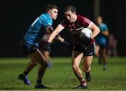 22 January 2025; Niall Burns of St Mary's in action against Eoghan Frayne of Maynooth University during the Electric Ireland Higher Education GAA Sigerson Cup Round 3 match between Maynooth University and St Mary’s at Maynooth University in Maynooth, Kildare. Photo by Thomas Flinkow/Sportsfile