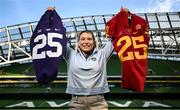 29 January 2025; Phoebe Schecter poses for a photo as she joins the Aer Lingus College Football Classic as an official Game Ambassador ahead of the 2025 clash between Kansas State University and Iowa State University at the Aviva Stadium in Dublin, on Saturday August 23rd, 2025. Register your interest now for exclusive presale, updates and more here - https://bit.ly/RegisterYourInterestFor2025. Photo by Seb Daly/Sportsfile