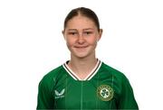 26 January 2025; Madison McGuane during a Republic of Ireland Girls U16's squad portrait session at the FAI Headquarters in Abbotstown, Dublin. Photo by Stephen McCarthy/Sportsfile