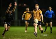 29 January 2025; Conor Dolan of DCU Dóchas Éireann in action against Matthew Whittaker of TUS Midlands during the Electric Ireland Higher Education GAA Sigerson Cup quarter-final match between DCU Dóchas Éireann and TUS Midlands at Dublin City University Sportsgrounds in Dublin. Photo by Piaras Ó Mídheach/Sportsfile