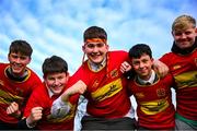 30 January 2025; Temple Carrig School supporters before the Bank of Ireland Leinster Rugby Boys Schools Vinnie Murray Cup semi-final match between Temple Carrig School and Wilson's Hospital School at MU Barnhall RFC in Leixlip, Kildare. Photo by Shauna Clinton/Sportsfile