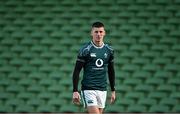 31 January 2025; Sam Prendergast during an Ireland rugby captain's run at the Aviva Stadium in Dublin. Photo by Sam Barnes/Sportsfile