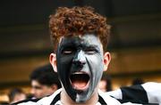 31 January 2025; Belvedere College supporter Cian Flanagan before the Bank of Ireland Leinster Rugby Boys Schools Senior Cup first round match between Belvedere College and Wesley College at Energia Park in Dublin. Photo by Tyler Miller/Sportsfile