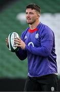 31 January 2025; Tom Curry during an England rugby captain's run at the Aviva Stadium in Dublin. Photo by Sam Barnes/Sportsfile