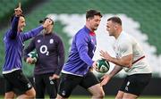 31 January 2025; Ben Curry, second from right, during an England rugby captain's run at the Aviva Stadium in Dublin. Photo by Sam Barnes/Sportsfile