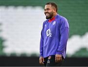 31 January 2025; Ollie Lawrence during an England rugby captain's run at the Aviva Stadium in Dublin. Photo by Sam Barnes/Sportsfile