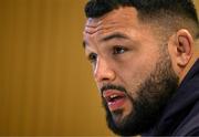 31 January 2025; Ellis Genge speaking in a press conference after an England rugby captain's run at the Aviva Stadium in Dublin. Photo by Sam Barnes/Sportsfile