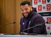 31 January 2025; Ellis Genge speaking in a press conference after an England rugby captain's run at the Aviva Stadium in Dublin. Photo by Sam Barnes/Sportsfile