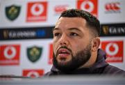 31 January 2025; Ellis Genge speaking in a press conference after an England rugby captain's run at the Aviva Stadium in Dublin. Photo by Sam Barnes/Sportsfile