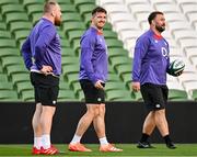 31 January 2025; Tom Curry, centre, during an England rugby captain's run at the Aviva Stadium in Dublin. Photo by Sam Barnes/Sportsfile