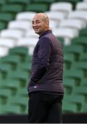 31 January 2025; England head coach Steve Borthwick during an England rugby captain's run at the Aviva Stadium in Dublin. Photo by Sam Barnes/Sportsfile