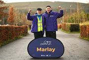 1 February 2025; Parkrun founder Paul Sinton-Hewitt and Vhi ambassador and Olympian David Gillick at the Marlay Park parkrun at Marlay Park in Dublin where Vhi hosted a special event to welcome parkrun founder Paul Sinton-Hewitt. Vhi ambassador and Olympian David Gillick was on hand to deliver a warm-up for all participants. parkrun in partnership with Vhi support local communities in organising free, weekly, timed 5km runs every Saturday at 9.30am. To register for a parkrun near you visit www.parkrun.ie. Photo by David Fitzgerald/Sportsfile