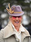 1 February 2025; Racegoer Mary Carthy, from Navan in Meath, during day one of the Dublin Racing Festival at Leopardstown Racecourse in Dublin. Photo by Shauna Clinton/Sportsfile